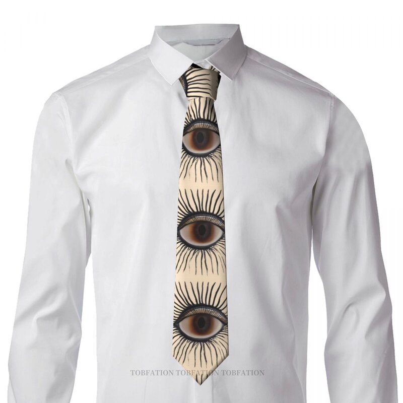 ثلاثية الأبعاد العين المتنورين الطباعة التعادل ، البوليستر ربطة العنق ، قميص الملحقات ، الطرف الديكور ، جديد ، 8 سنتيمتر على نطاق واسع