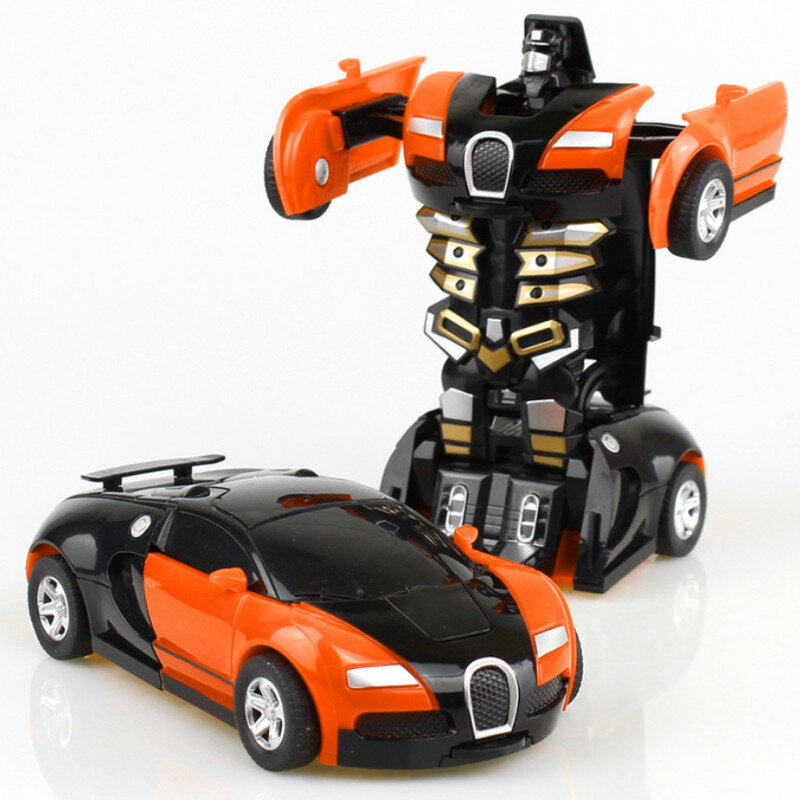 مفتاح واحد تشوه سيارات لعب التلقائي تحويل روبوت البلاستيك نموذج سيارة مضحك Diecasts لعبة الأولاد هدايا مذهلة لعبة طفل