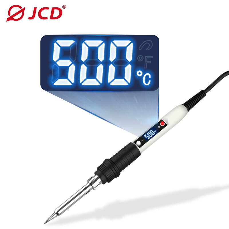 JCD 80 واط الكهربائية عدة لحام الحديد تعديل درجة الحرارة 110 فولت 220 فولت LCD أداة لحام سخان السيراميك لحام الحديد و القصدير سلك