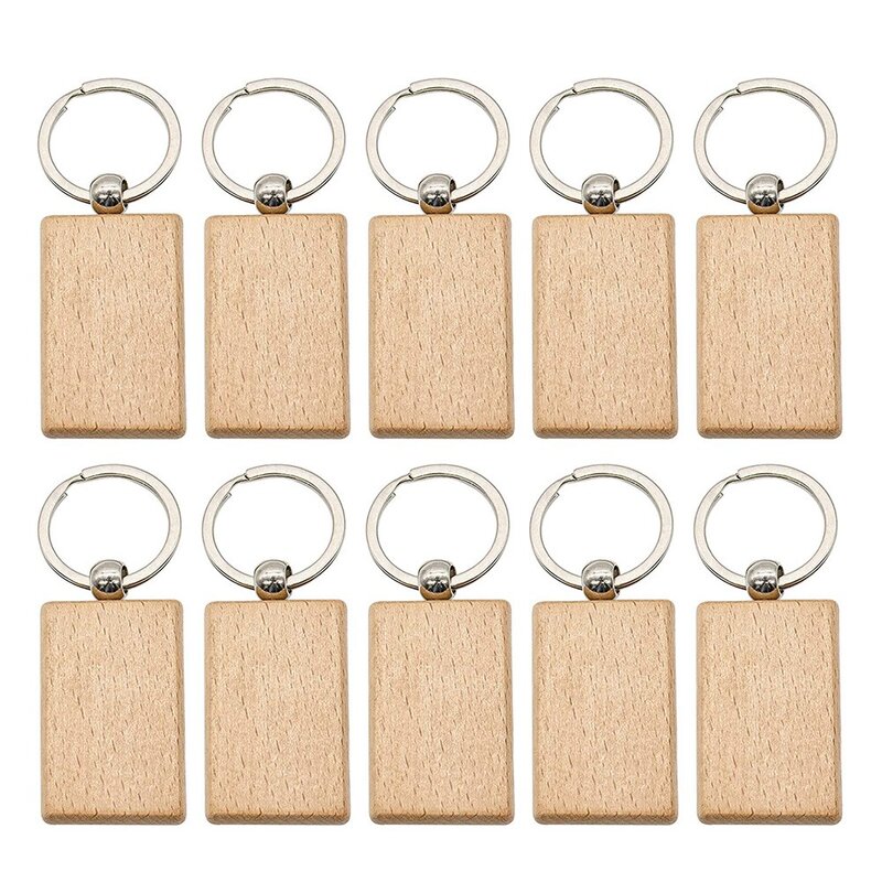 سلسلة مفاتيح خشبية فارغة ، علامات حلقة خشبية ، EDC شخصية ، أفضل هدية حرفة ، 10 ، 10 ،