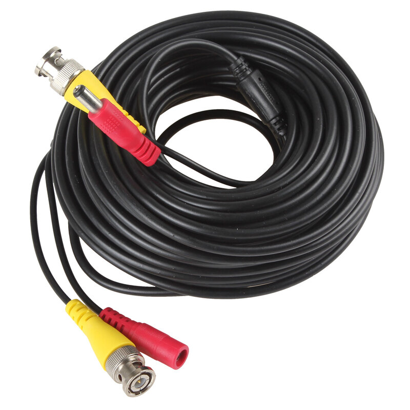 20m Video Power Cable Security Camera Male to Female Extension Wire Cable Line DVR BNC RCA Cord