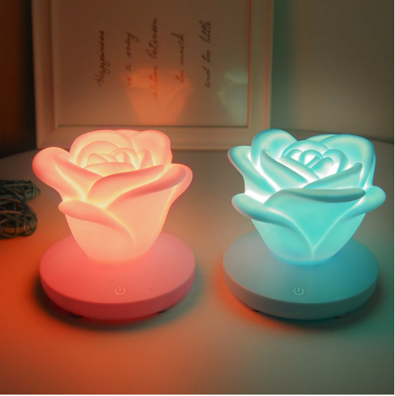 4 ألوان رومانسية الورد شكل ثلاثة مستوى الإضاءة يعتم اللمس ليلة ضوء عيد الحب ضوء الليل