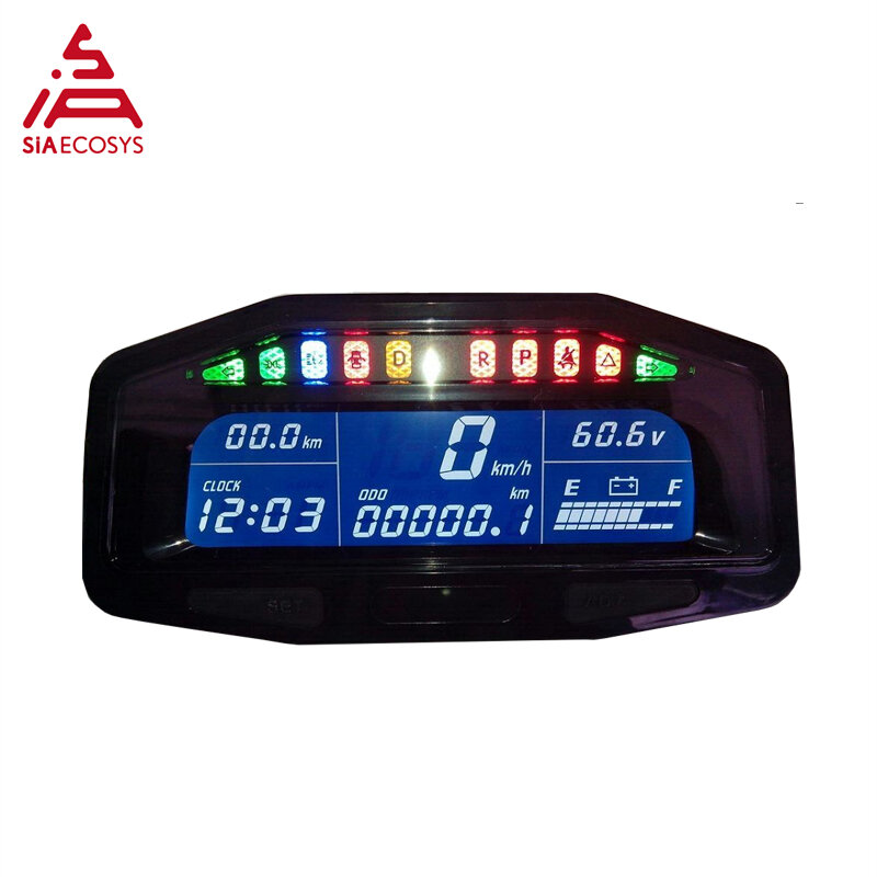 عداد السرعة الرقمي للدراجات النارية الكهربائية ، نوع مستشعر قاعة السيارات الإلكترونية ، 48 فولت-96 فولت