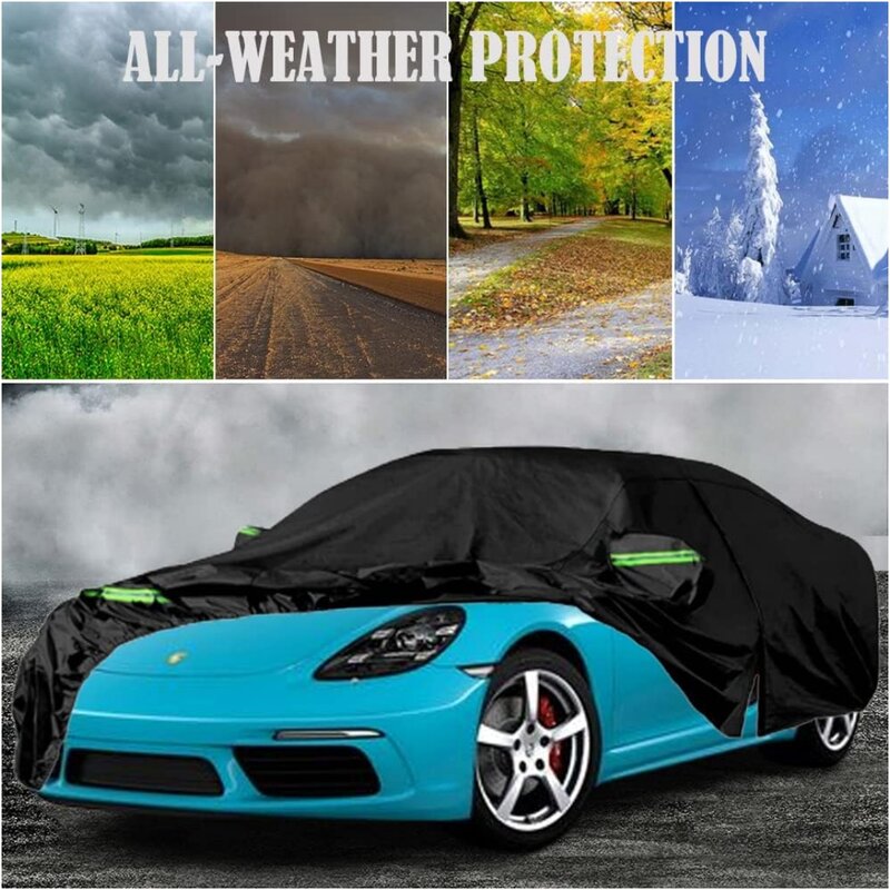 أغطية سيارة مقاومة للماء بسحَّاب ومضادة للمطر والثلوج ، مناسبة حسب الطلب لسيارات بورش بوكستر وسيمان ، باب بالآشعة تحت الماء ، من من من-من-من