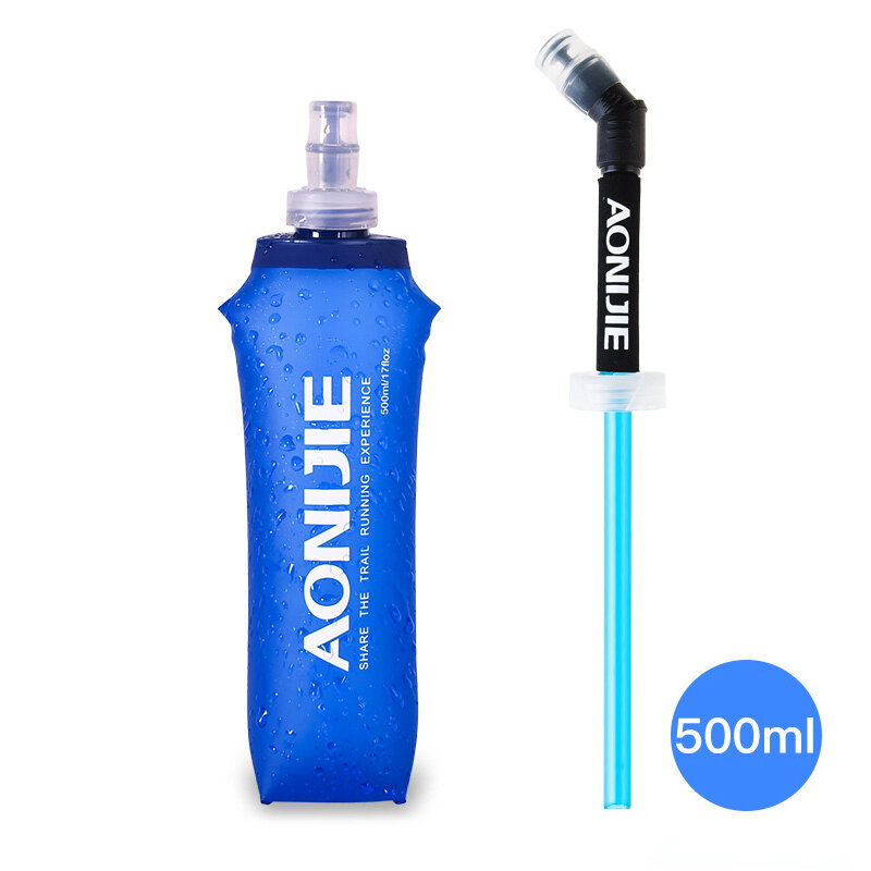 AONIJIE SD09 SD10 250 مللي 500 مللي قارورة لينة للطي زجاجة ماء قابلة للطي بولي يوريثان BPA خالية لتشغيل الترطيب مجموعة حقائب مخلفات الصدرية