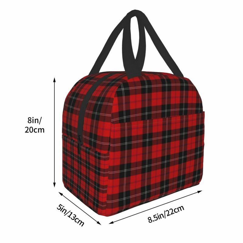 حقيبة الغداء المحمولة الاسكتلندية للنساء ، حقيبة الغداء معزول بالغذاء ، حقيبة الغداء للأطفال في المدارس