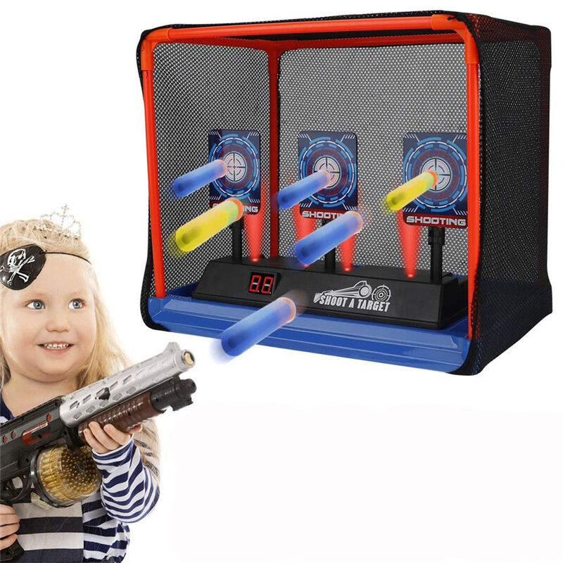 ألعاب رصاصات نيرف أوتو إعادة الضبط ملحقات الرماية الكهربائية للأطفال ألعاب رماية خفيفة الصوت عالية الدقة