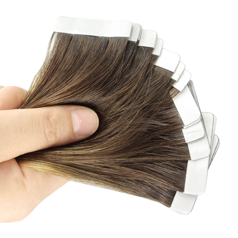 وصلات شعر بشري من Moresoo ، شعر ريمي طبيعي مستقيم ، شعر أشقر ، 10P ، 14-24in ، 25G