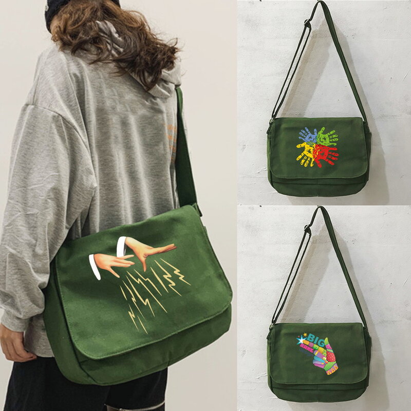 حقيبة ساعي الإناث متعددة الوظائف متعددة الوظائف حقيبة ساعي الفن الياباني طالب المحمولة واحد الكتف الذهبي نمط حقائب اليد
