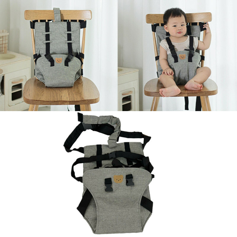 مسند ظهر للأطفال بكرسي مرتفع حزام الأمان لمقعد الأطفال قابل للضبط ومحمول بحزام للكتف لمقعد الأطفال قابل للغسل
