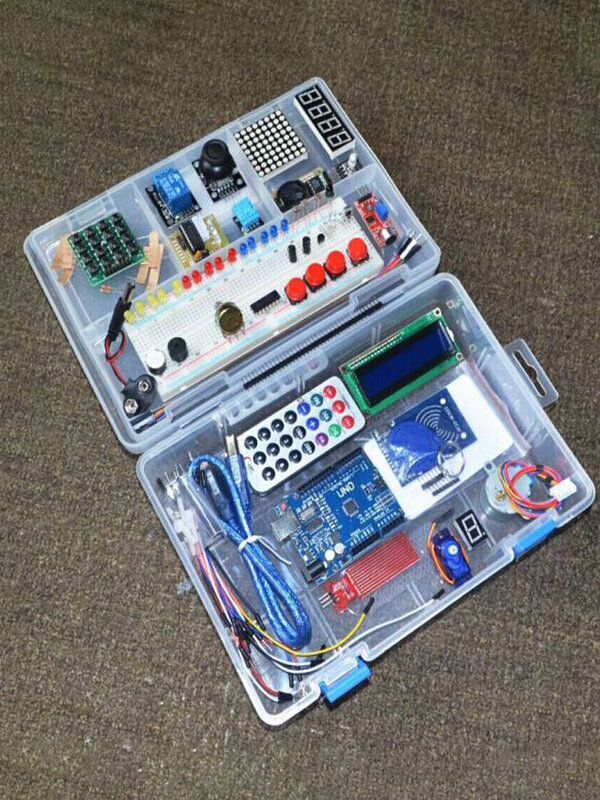 مجموعة مشغل الإصدار المتقدم المُطوّر من نظام تحديد الهوية RFID ، مجموعة تعليمية ، شاشة LCD ، مصدر مفتوح ، روبوت قابل للبرمجة ، مجموعة تصنعها بنفسك ، Arduino UNO R3