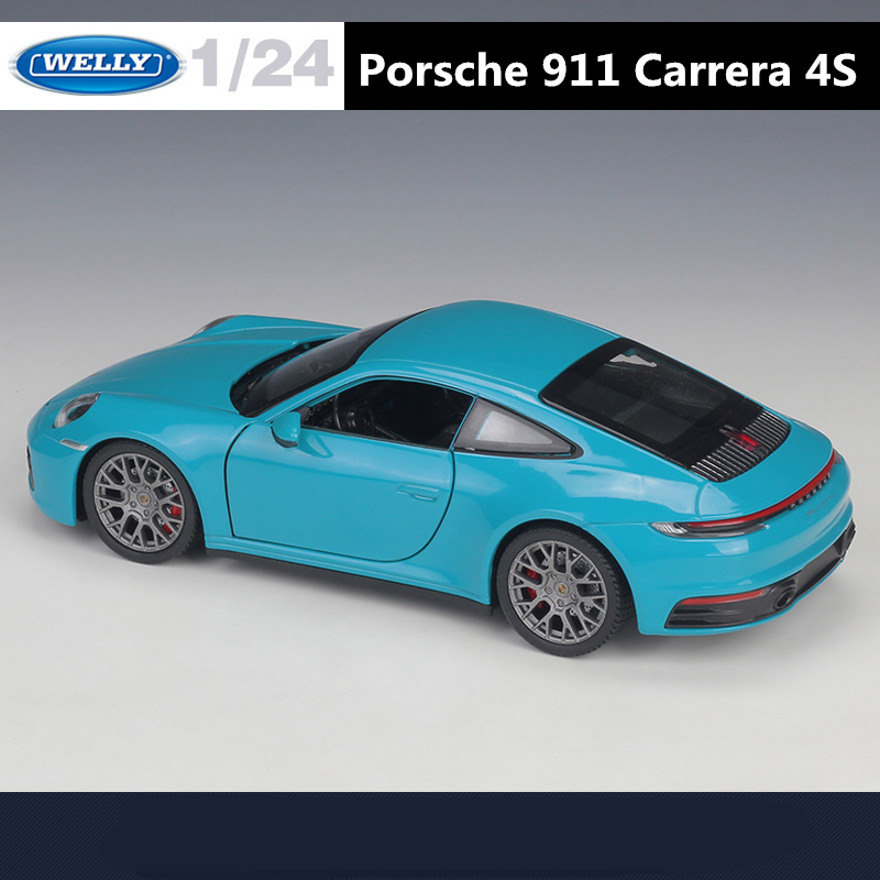 Welly 1:24 بورش 911 كاريرا 4S كوبيه سبيكة سيارة رياضية نموذج Diecasts المعادن لعبة المركبات سيارة نموذج محاكاة الأطفال هدايا