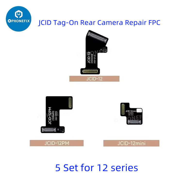 JCID العلامة على الكاميرا الخلفية إصلاح FPC فليكس آيفون 12-14PM حل رمز مطابقة ومشاكل نافذة المنبثقة دون لحام