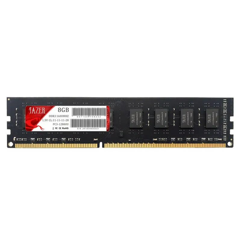 JAZER ميموريال الكباش DDR3 1600MHz جديد Dimm الذاكرة سطح المكتب متوافق AMD و إنتل