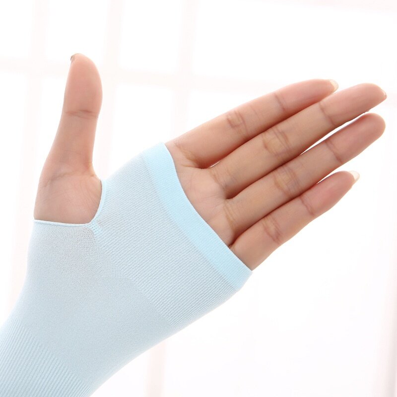 اليد جورب الجليد الحرير UV واقية أكمام أذرع تبريد الصيف الشمس واقية الجليد كول الجوارب اليد التبريد سلس