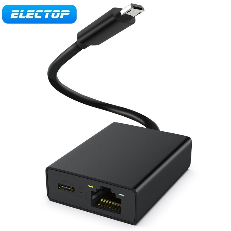 بطاقة الشبكة الكهربائية USB محول إيثرنت مايكرو إلى 100 متر بطاقة الشبكة ل 4K النار التلفزيون عصا إيثرنت التبديل راوتر