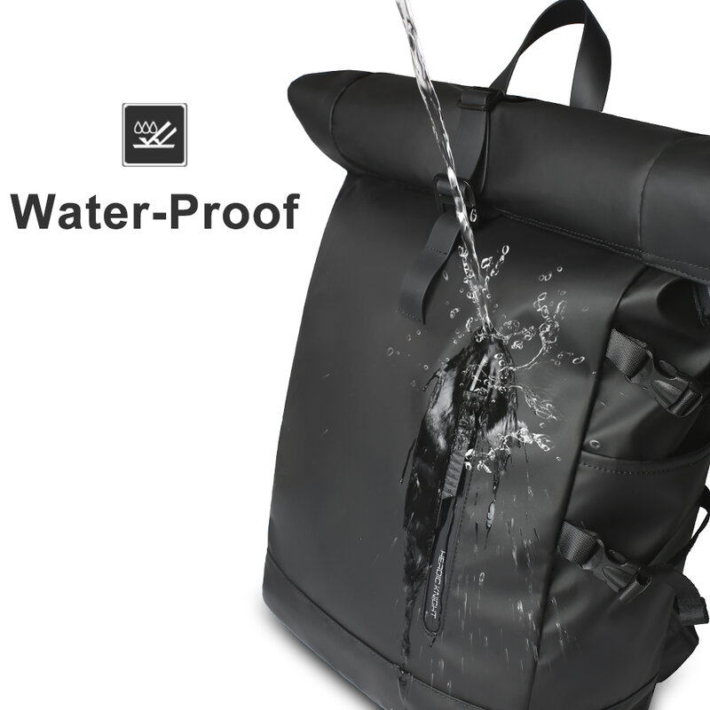فارس بطولي-حقيبة ظهر مقاومة للماء للرجال والنساء ، حقيبة كمبيوتر محمول قابلة للتوسيع ، شحن USB ، سعة كبيرة ، سفر