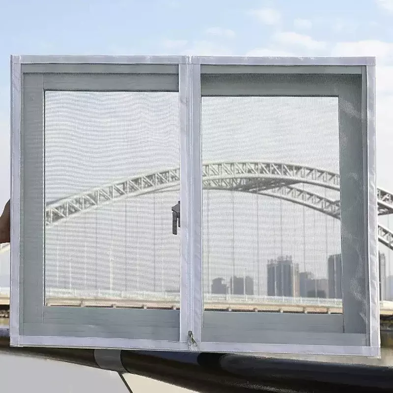 الأبيض ، متعددة حجم نافذة شبكة مع سستة ذاتية اللصق سستة ، الناموسيات للنوافذ مكافحة البعوض نافذة الباب الستار شبكة
