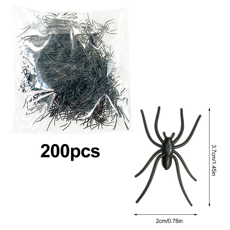 ألعاب العنكبوت واقعية هالوين العناكب الصغيرة 200 قطعة العناكب السوداء السائبة هالوين المزحة الدعائم العناكب الصغيرة وهمية العنكبوت في الهواء الطلق