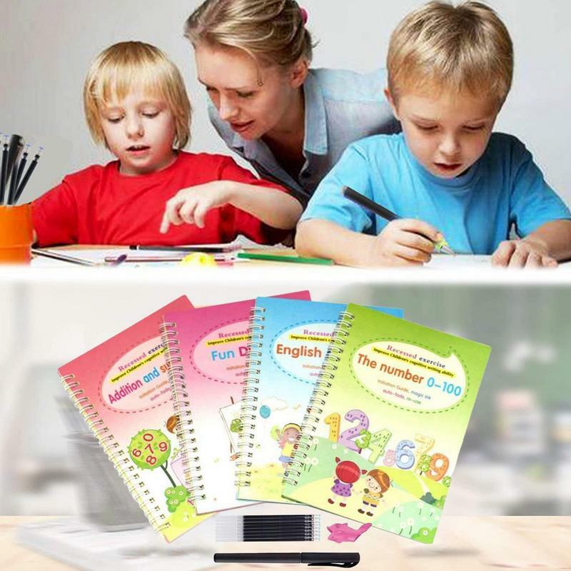 ممارسة الكتابة اليدوية مجموعة كتب للأطفال ، كتاب الكتابة التعليمية المبكرة لمرحلة ما قبل المدرسة