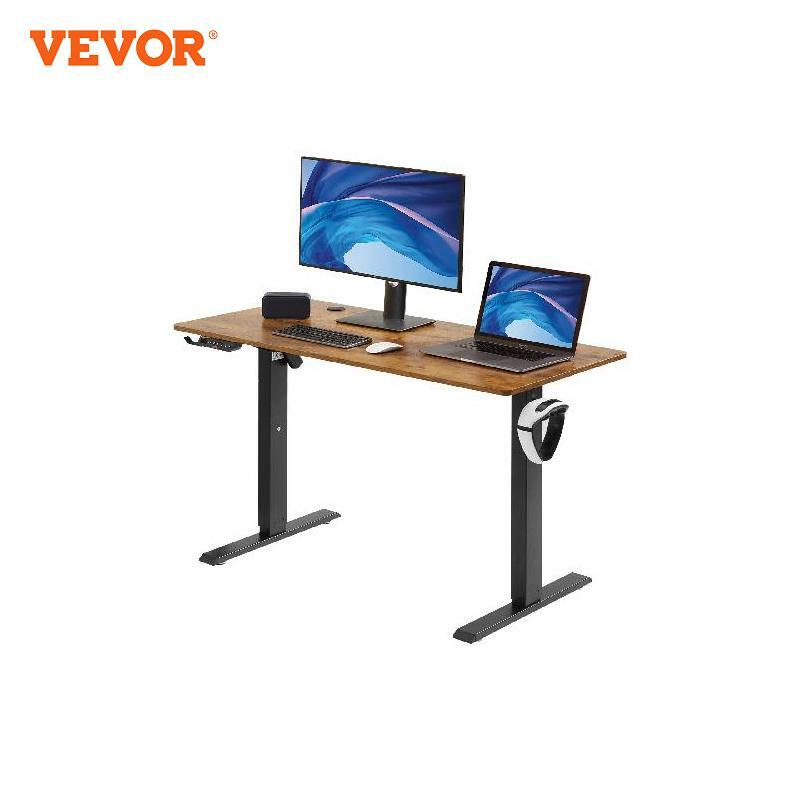 مكتب كهربائي قائم قابل للتعديل بارتفاع VEVOR ، مكتب قائم مع نظام حماية مزدوج ، طاولة سعة تحميل عالية للمنزل والمكتب