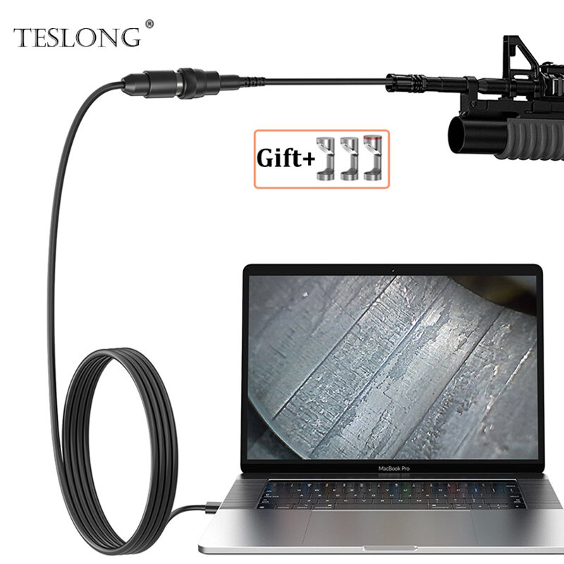 Teslong NTG100 بندقية كاميرا منظار فحص ، 0.2 بوصة الرقمية الصيد تنظيف نطاق مع مصباح ليد ، يناسب. 20 عيار وأكبر