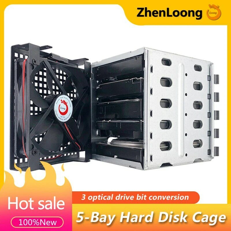 ZhenLoong-العلبة قوس محول ، SATA SAS صينية ، القرص الصلب الرف ، هيكل الضميمة ، تمديد بصري محرك قفص ، HDD ، 5.25 إلى 3.5