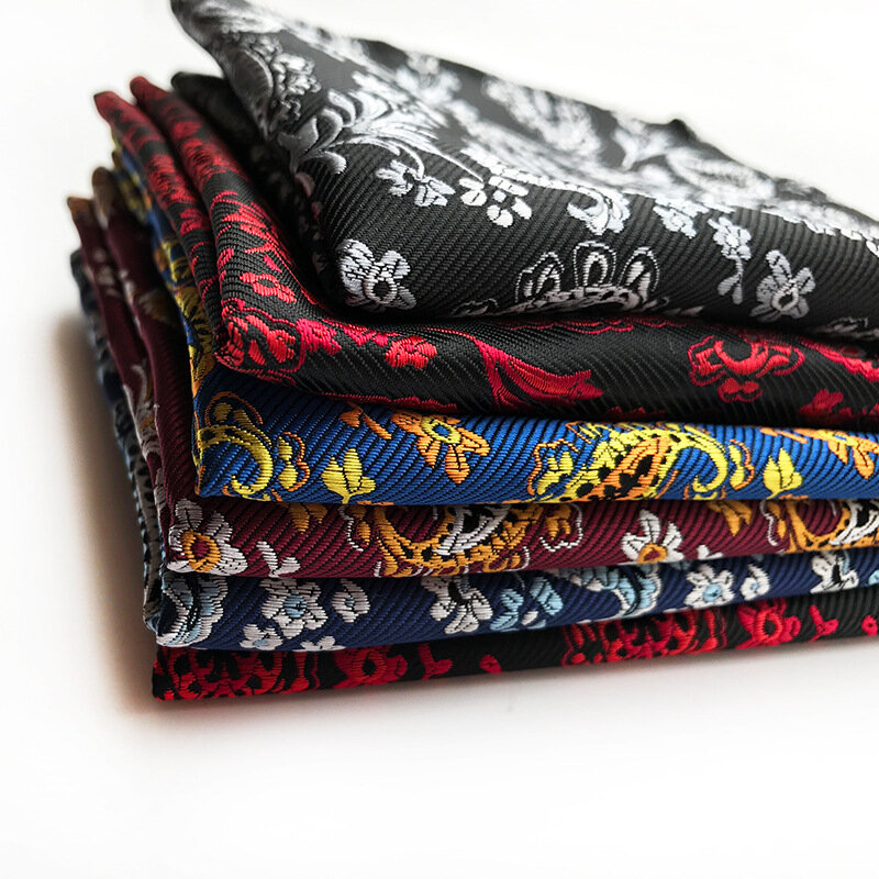 جديد أزياء الرجال الكاجو بيزلي نمط رجل الصدر منشفة أربعة الساحات دعوى جيب منشفة متعدد الألوان منديل (25*25 cm)