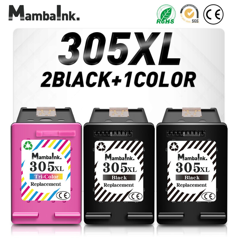 Mambalnk المعاد لإتش بي 305 XL خراطيش حبر لمنتجات HP منضدية سلسلة 2700 الحسد سلسلة 4200 6020 6030 6400 6430