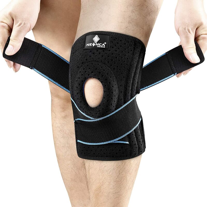 دعامة الركبة مع مثبتات جانبية لألم الركبة الدموع الغضروفي ACL MCL استعادة الإصابة دعم الركبة قابل للتعديل للرجال والنساء