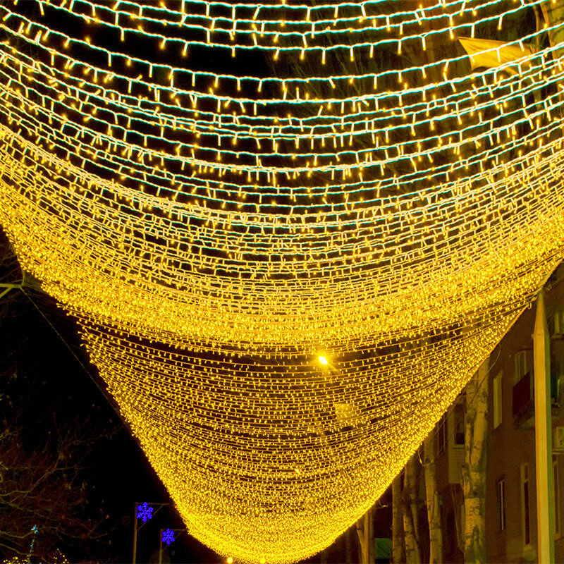 أضواء سلسلة جنية Led أكاليل زينة شجرة عيد الميلاد للمنزل حديقة حفل زفاف في الهواء الطلق ديكور داخلي هدايا السنة الجديدة