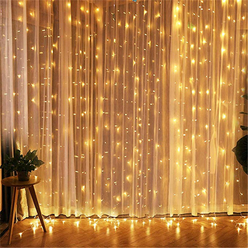 عيد الميلاد الطوق LED الستار جليد أضواء تدلى 3M حديقة الشارع مول الطنف الزفاف المنزل في الهواء الطلق الديكور الجنية ضوء