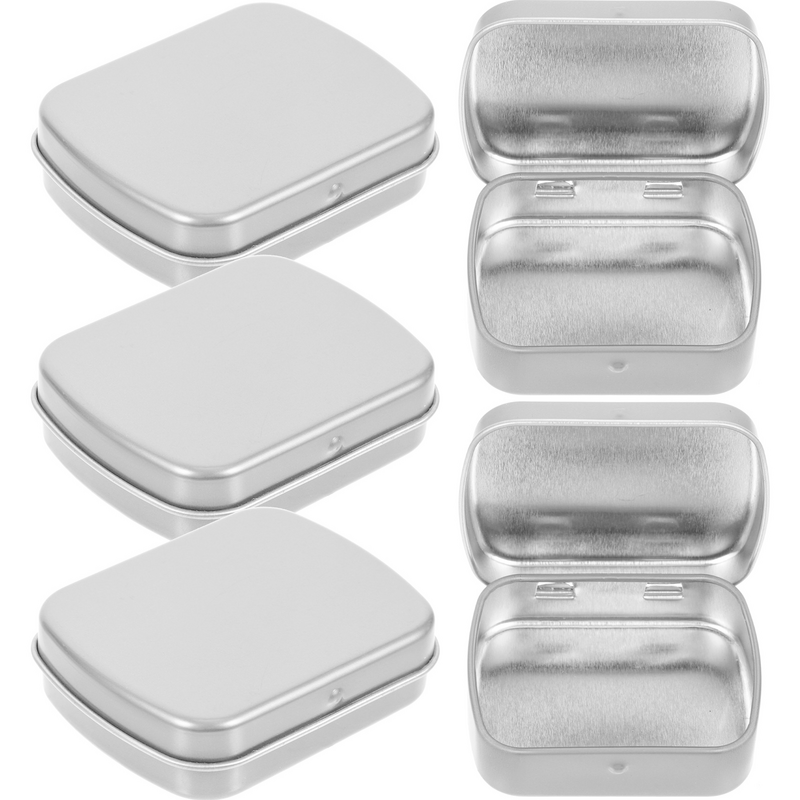 Sewroro-حاويات صفيح معدنية صغيرة ، تخزين مفصلي ، منظم مستطيل ، كوكي مجوهرات بألوان مائية