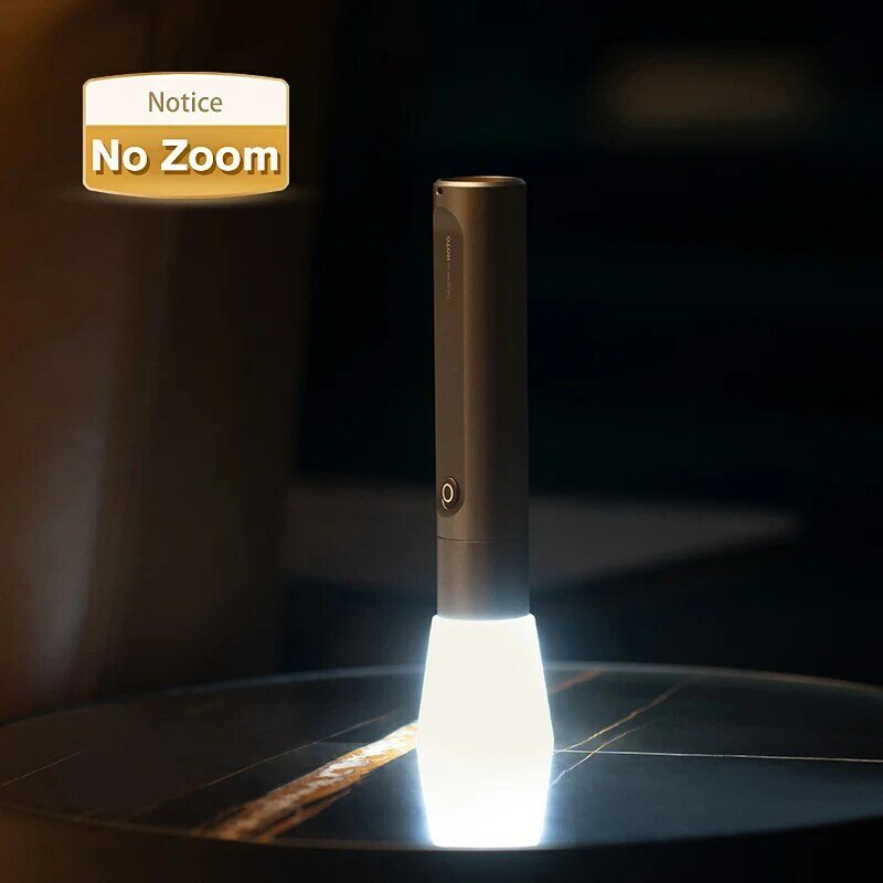 HOTO مضيا صالح قابلة للشحن LED مصباح يدوي مقاوم للماء الغبار مناسبة للتخييم متعددة الوظائف الشعلة مصباح لا التكبير