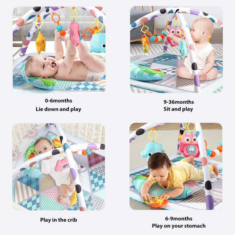 نشاط الطفل تلعب حصيرة ، 2 في 1 ، حصيرة الزحف ، والموسيقى ، والضوء ، لعبة اللياقة البدنية