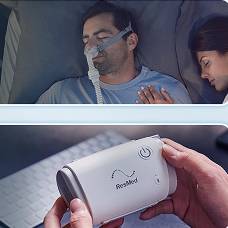 جهاز التنفس الصناعي Resmed AirMini (مجموعة كاملة) جهاز التنفس الصناعي ذو جيب قابل للحمل جهاز التنفس الصناعي غير الغازية جهاز التنفس الصناعي