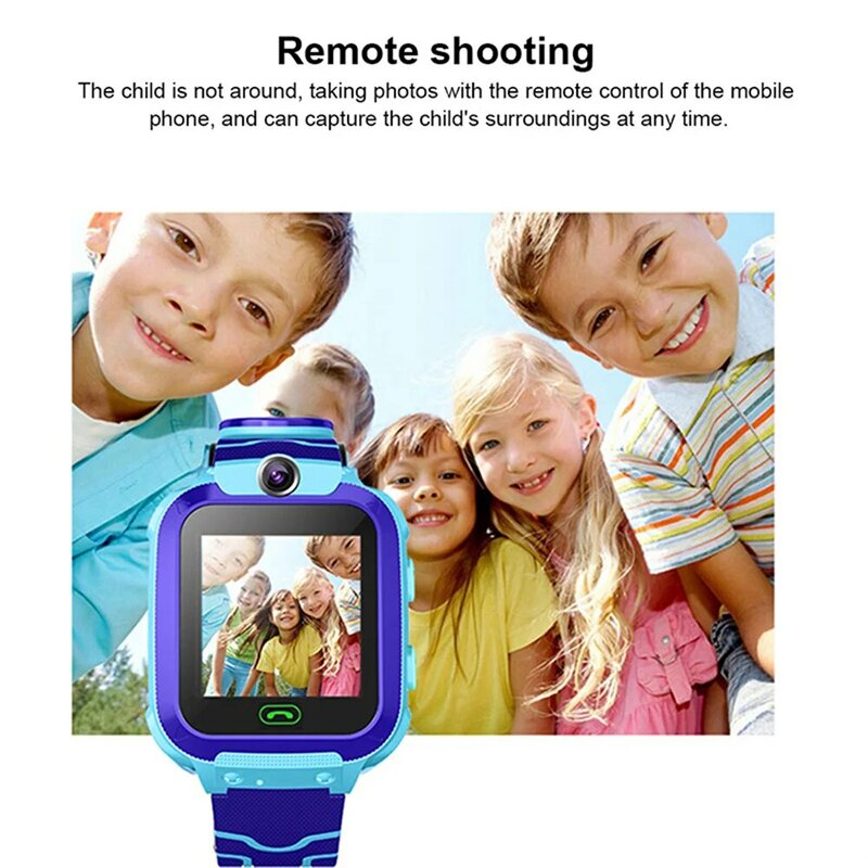 ساعات رياضية للأطفال ساعات المكالمات الهاتفية للأطفال كاميرا إلكترونية رقمية لعبة الدردشة الصوتية SOS الموقع Q12B 2G بطاقة SIM