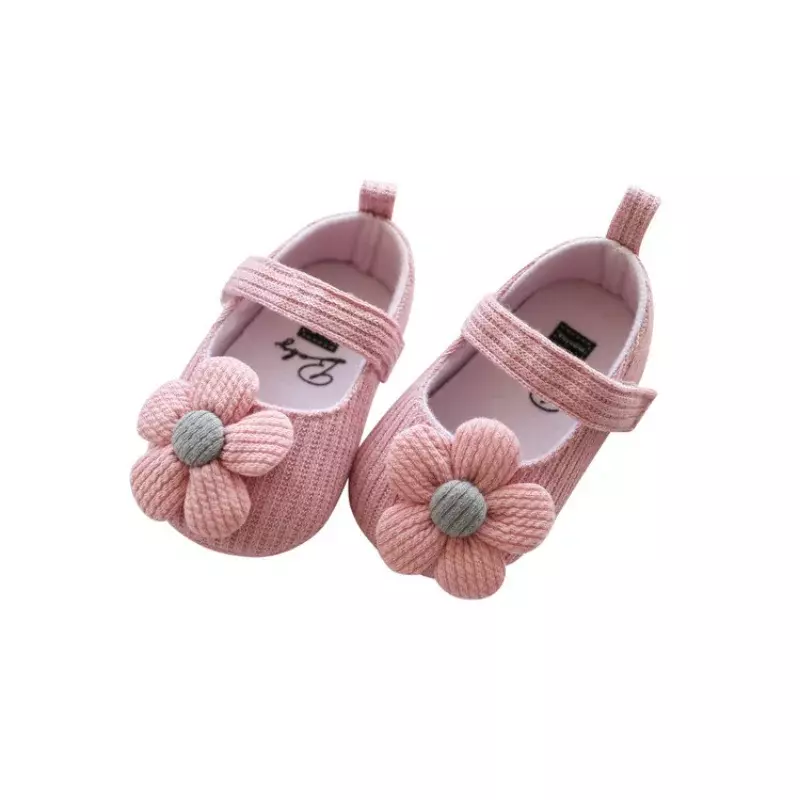 الأطفال لينة سوليد الأميرة الأحذية ، الصوفية الإناث حذاء طفل ، لطيف المشي الأحذية ، زهرة مريحة ، 0-1 سنة