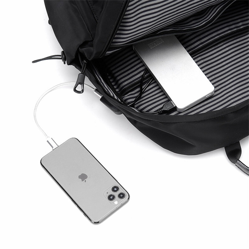 سعة كبيرة طالب حقيبة مدرسية الرجال المرأة حقيبة كمبيوتر عادية في الهواء الطلق متعددة الوظائف USB شحن حزم السفر