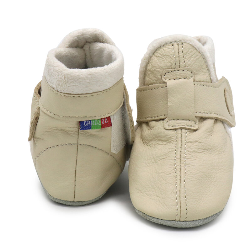 أطفال أحذية الشتاء الأطفال بوط من الجلد الطبيعي أحذية الملاعب المغطاة الفتيات أفخم الأحذية الفتيان حذاء من الجلد الأسود 0-4 سنوات