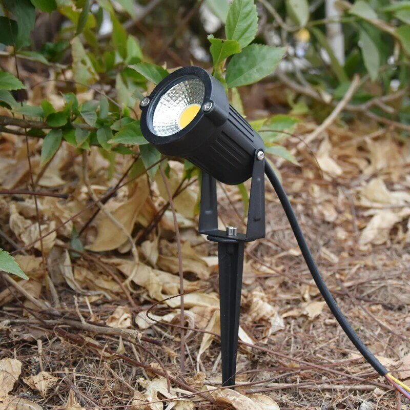 مصباح LED مقاوم للماء COB سبايك في الحديقة ، الإضاءة في الهواء الطلق ، أضواء مسار الحديقة ، إضاءة الحديقة ، 7 واط ، 10 واط ، 15 واط ، 5 واط ، التيار المتناوب 85-265 فولت ، تيار مستمر 12-24 فولت