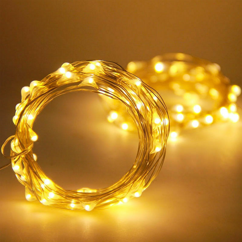 1/3/5/10 متر LED الجنية أضواء خيط سلك نحاسي أضواء عطلة الإضاءة الجنية جارلاند ل شجرة عيد الميلاد حفل زفاف مصباح ديكور