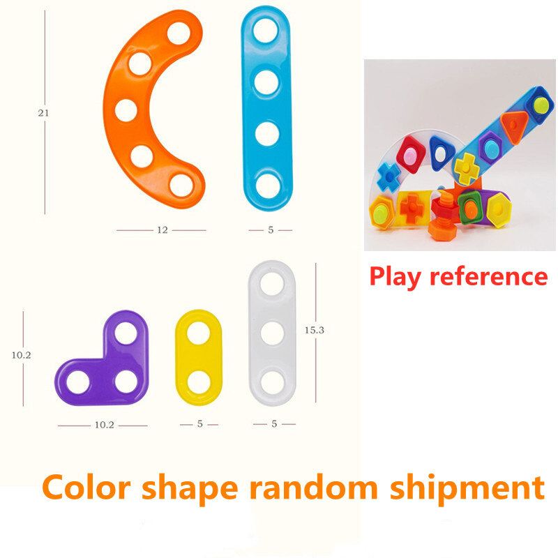 8 قطعة المسمار اللبنات الجوز شكل مباراة لغز لعب للأطفال الرضع مونتيسوري شكل اللون التعرف على الألعاب التعليمية