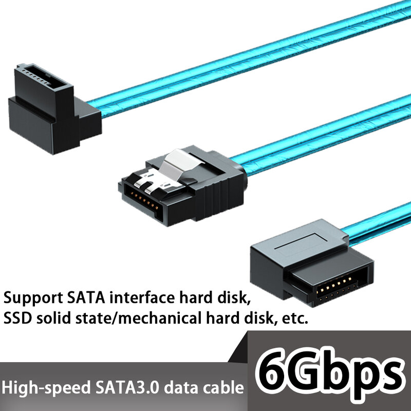 الكوع SATA 3.0 كابل اليسار اليمين حتى أسفل SATA 3.0 III SATA3 6GB/s كابل بيانات الحبل SAS كابل ثنائي القناة كابل بيانات القرص الصلب