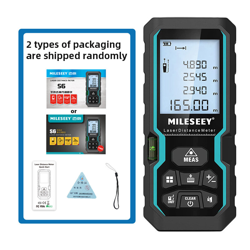 Mileseey-مقياس مسافة الليزر الإلكتروني ، شريط رقمي ، جهاز تحديد المدى ، ترينا ، مترو ، جهاز كشف المدى ، شريط قياس