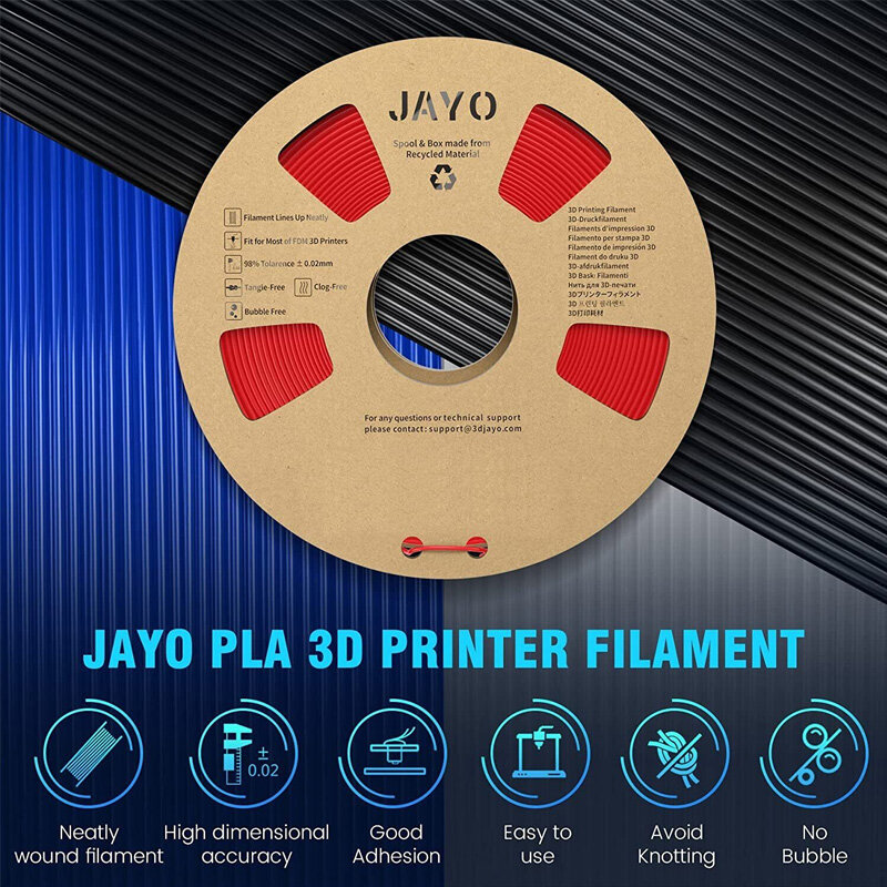 JAYO-خيوط PLA عالية السرعة لطابعة ثلاثية الأبعاد وقلم ثلاثي الأبعاد ، مواد طباعة غير سامة ، PLA وpla Plus ، من من من من من من الخارج ، من من من الخارج إلى الخارج
