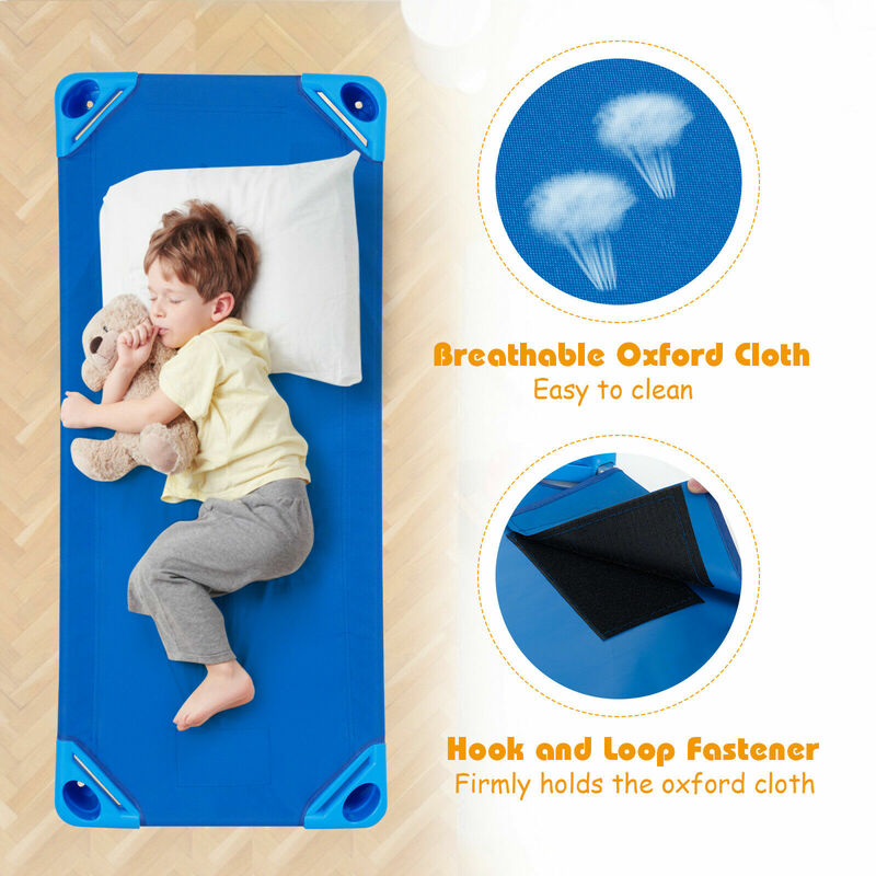 سرير نوم قابل للتكديس ، لسرير قيلولة ، قياسي ، للأطفال الصغار ، مجموعة من 6