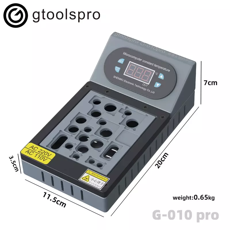 منصة تدفئة لإصلاح الكاميرا Gtoolspro ، لا يمكن فتح اهتزاز إصلاح كاميرا IPhone 7G-15 Pro Max ، ro ro
