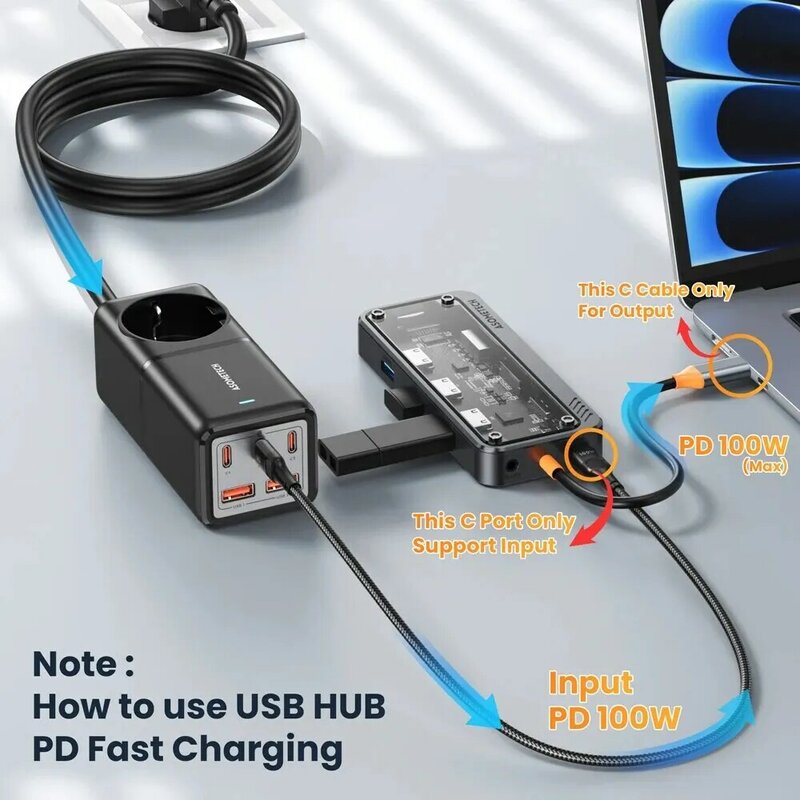 جهاز لوحي محمول 4K 5GB USB C Hub Type C إلى HDMI متوافق مع RJ45 PD من من من نوع USB من نوع Hub