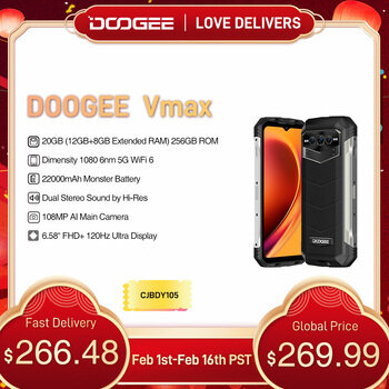 DOOGEE V30 Pro 32 RAM+512 ROM 200MP Camera Dimensity 7050 5G 6.58 FHD  120Hz Display 10800mAh WiFi6 Hi-Res Dual Stereo Speaker
